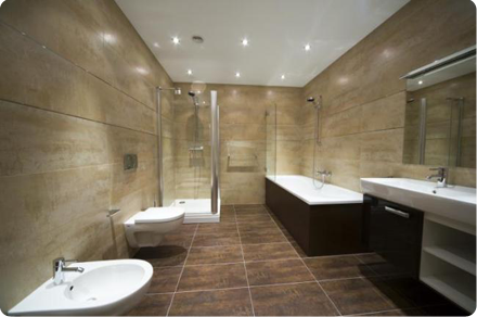 Image of a bathroom completedby Paul Hallet Plumbing Services